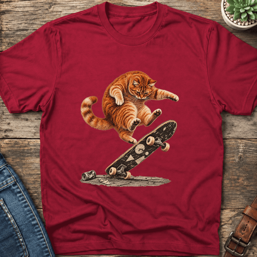 Skateboarding Cat T-Shirt