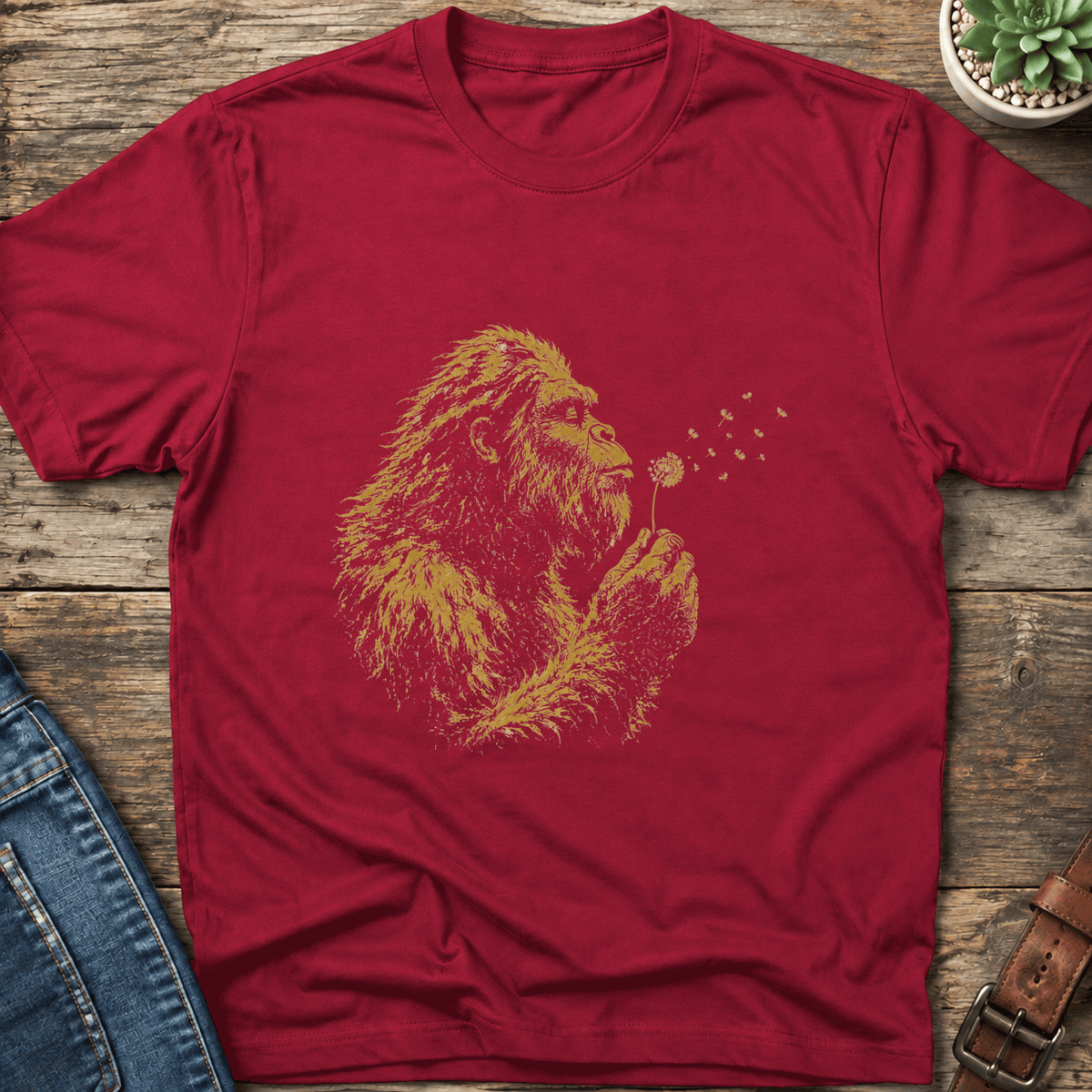 Gorilla With Dandelion T-Shirt