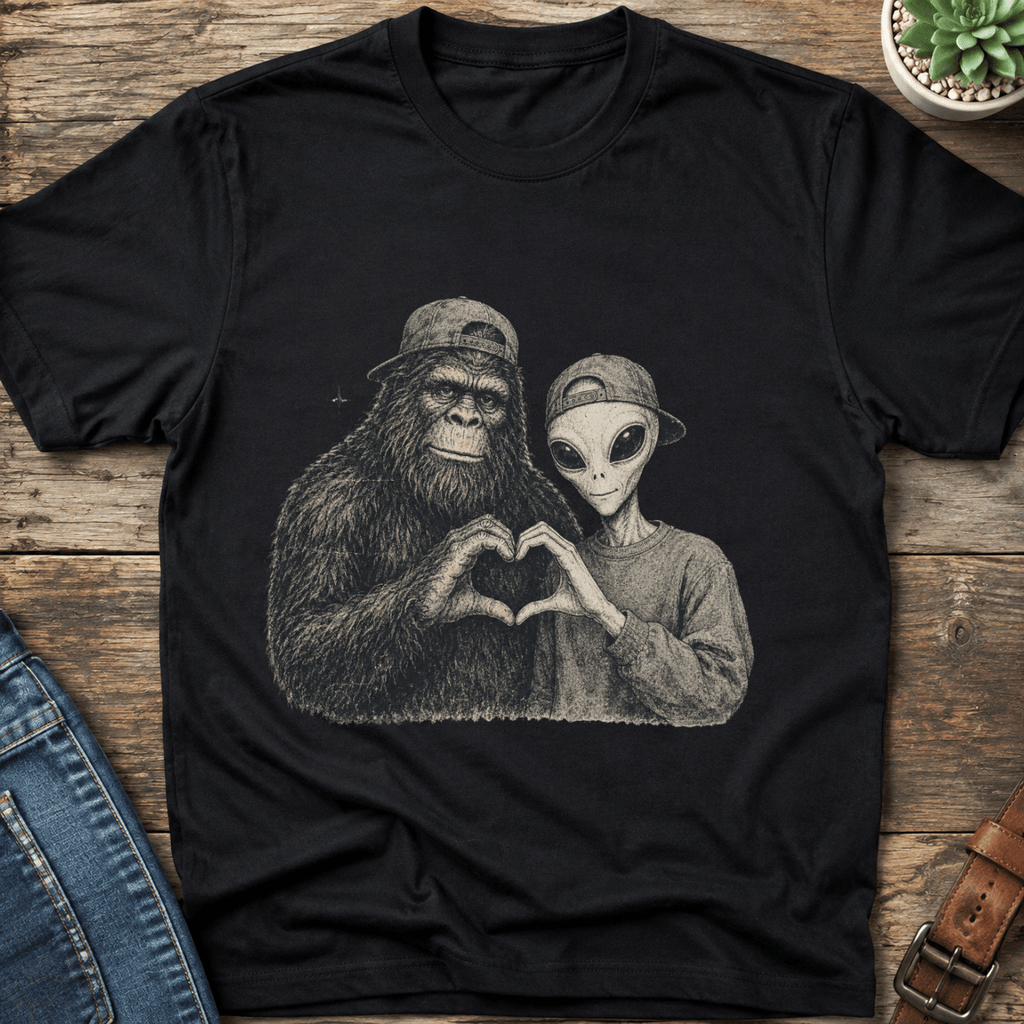 Bigfoot Alien Love T-Shirt