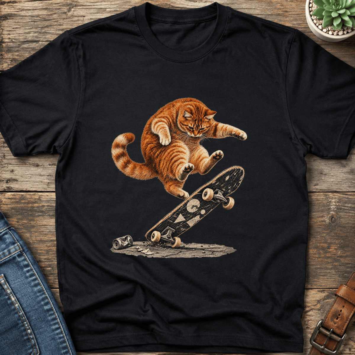 Skateboarding Cat T-Shirt