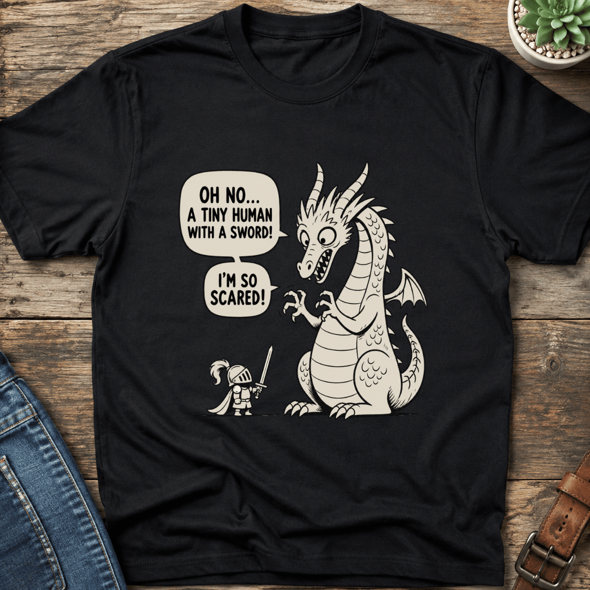 Tiny Human With A Sword T-Shirt