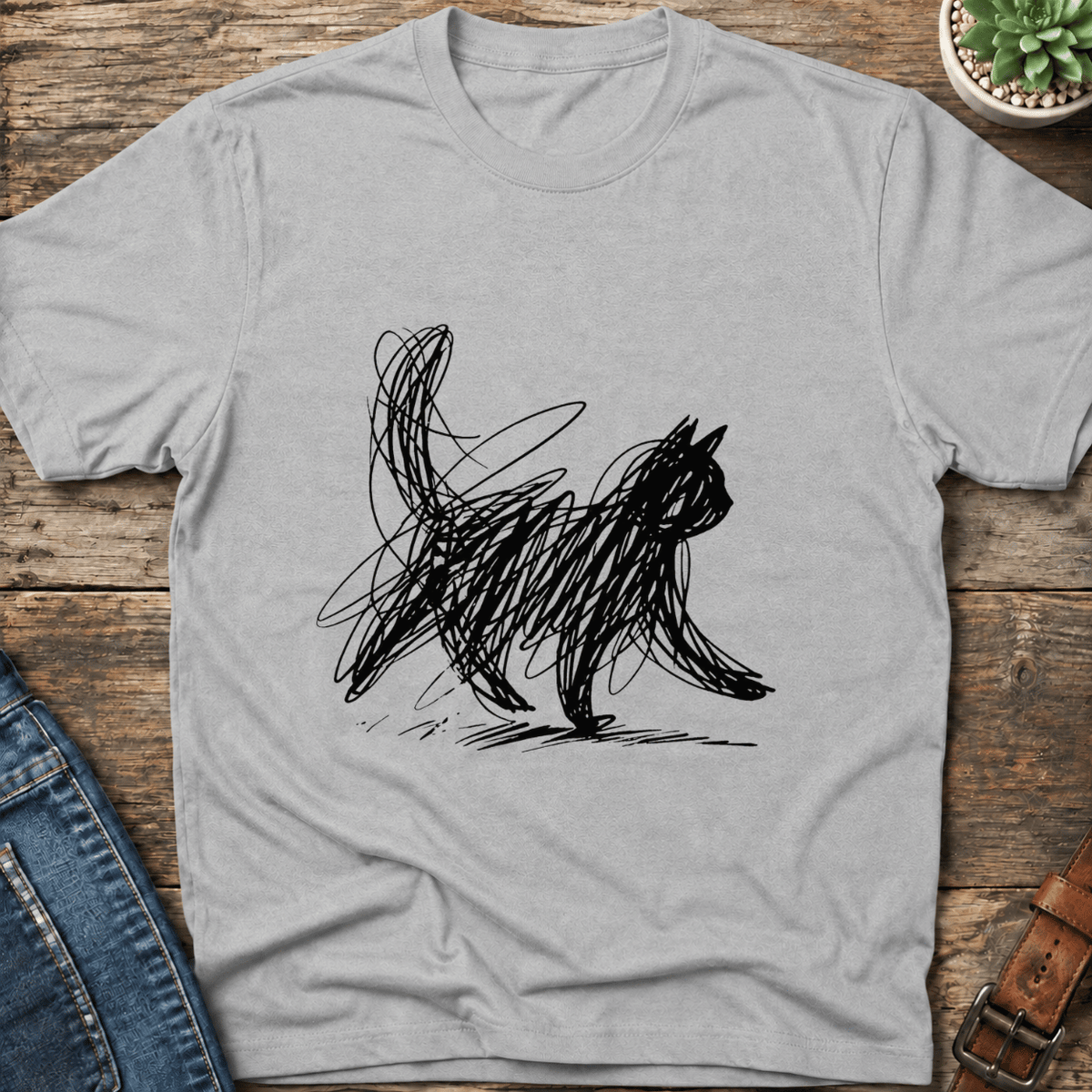 Scribble Cat T-Shirt