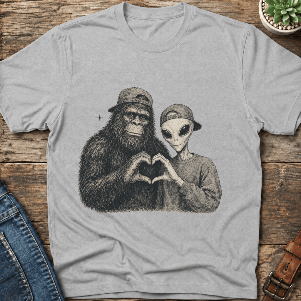 Bigfoot Alien Love T-Shirt
