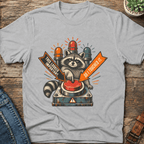 Important Button Raccoon T-Shirt