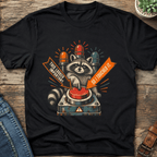Important Button Raccoon T-Shirt