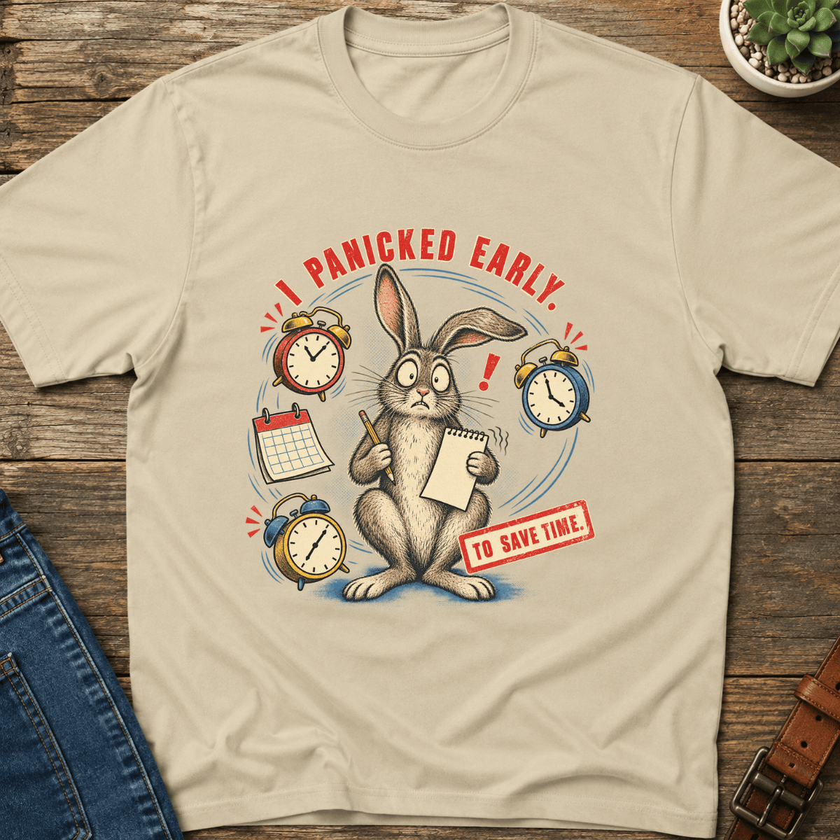 Panicked Early Rabbit T-Shirt