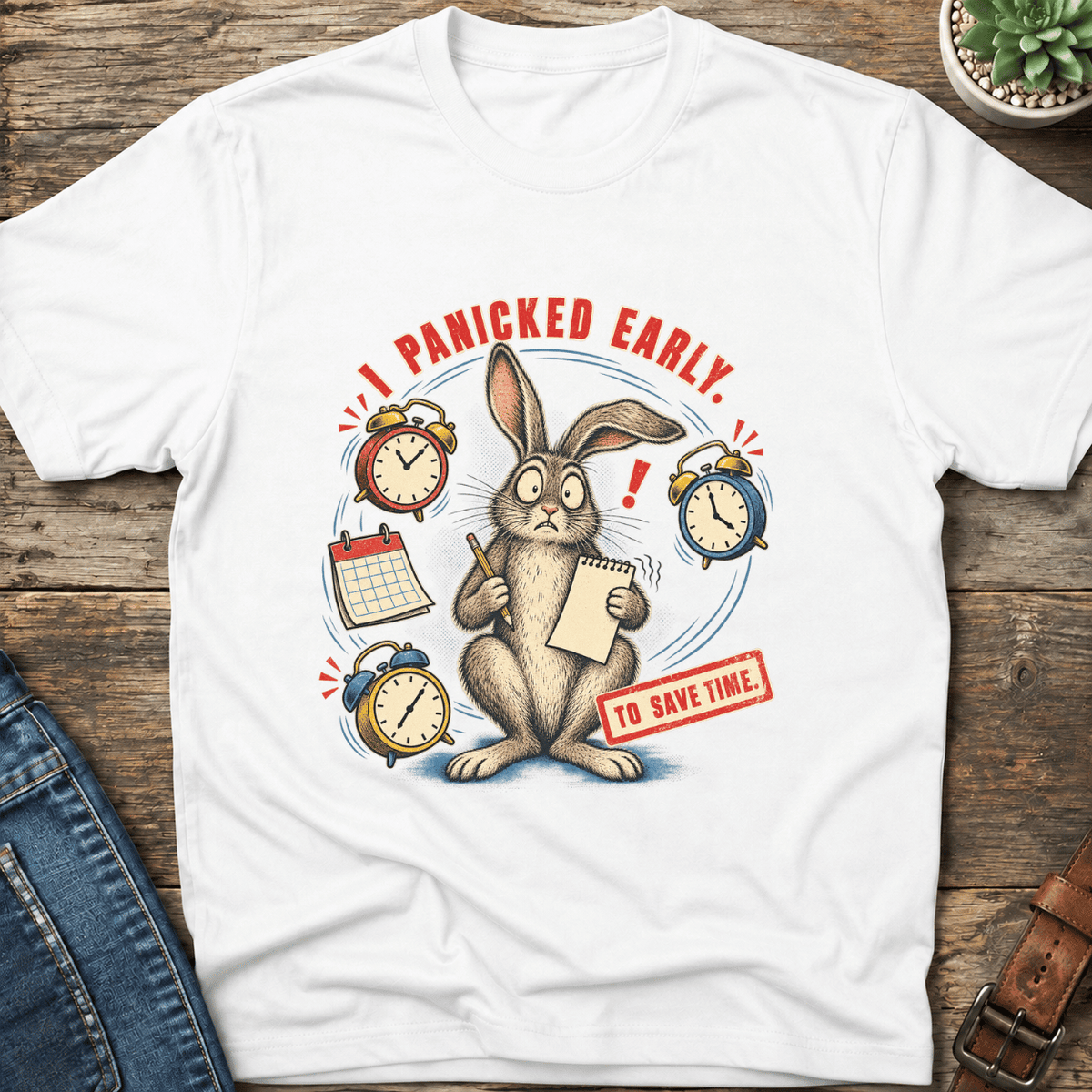 Panicked Early Rabbit T-Shirt