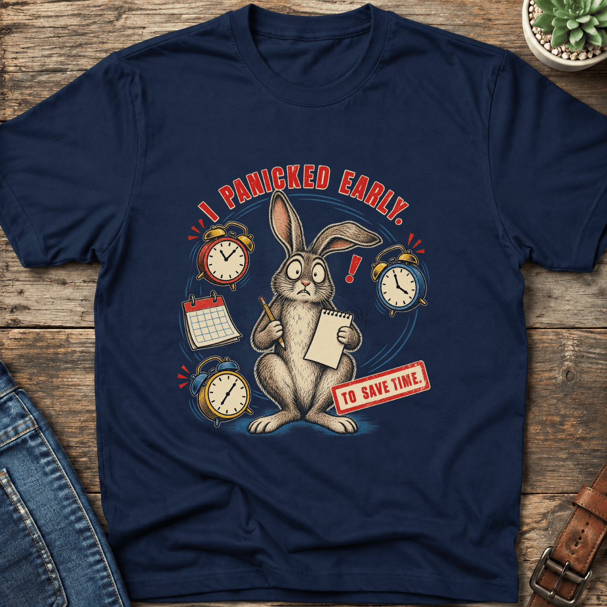 Panicked Early Rabbit T-Shirt