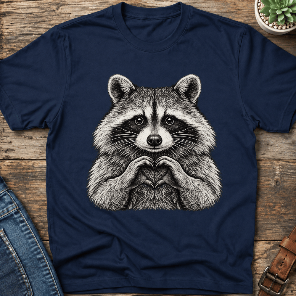 Raccoon Heart Hands T-Shirt