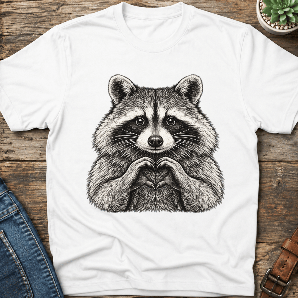 Raccoon Heart Hands T-Shirt
