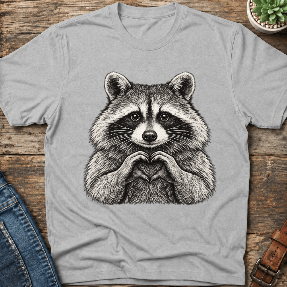 Raccoon Heart Hands T-Shirt