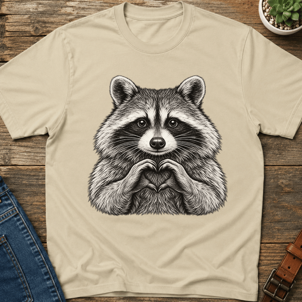 Raccoon Heart Hands T-Shirt