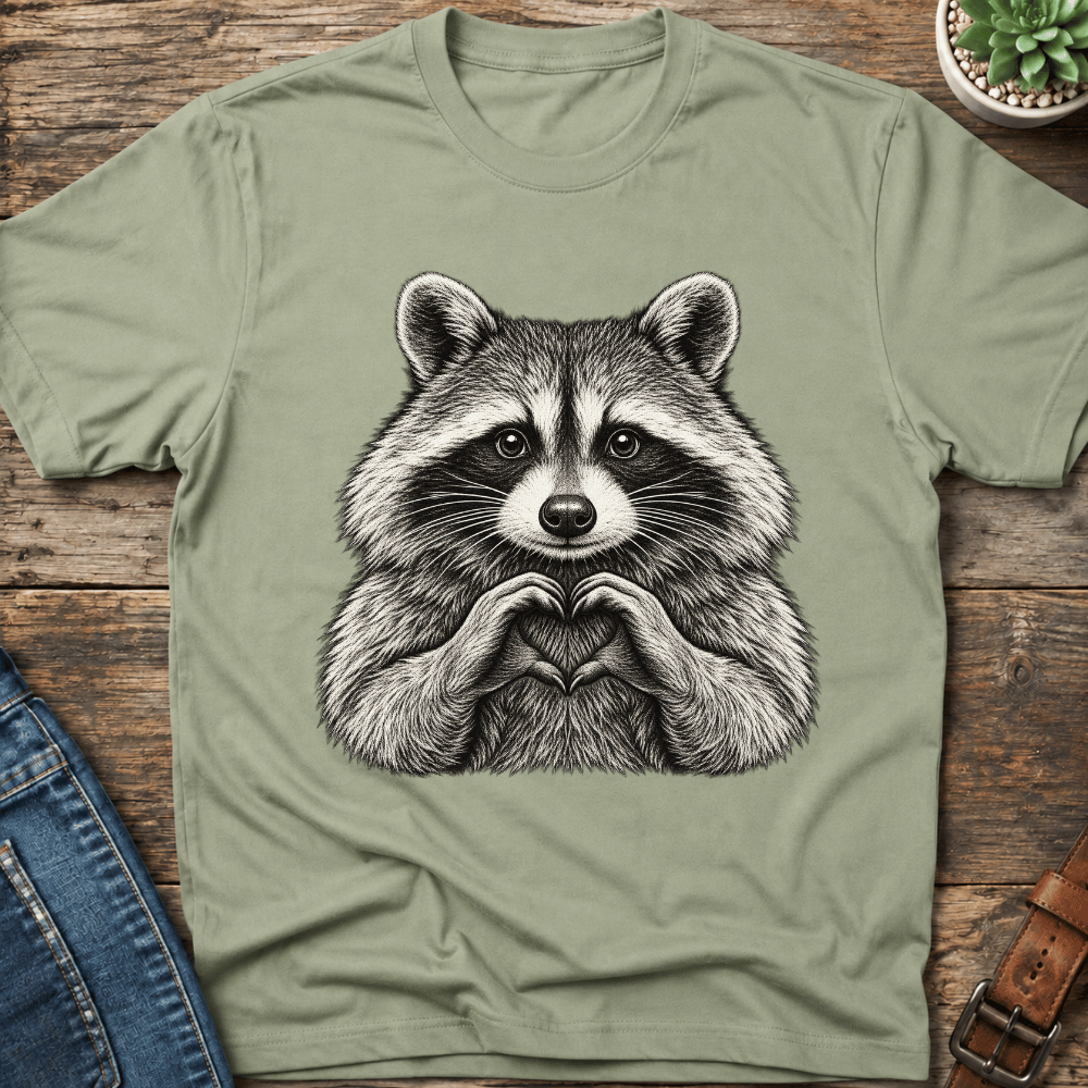 Raccoon Heart Hands T-Shirt