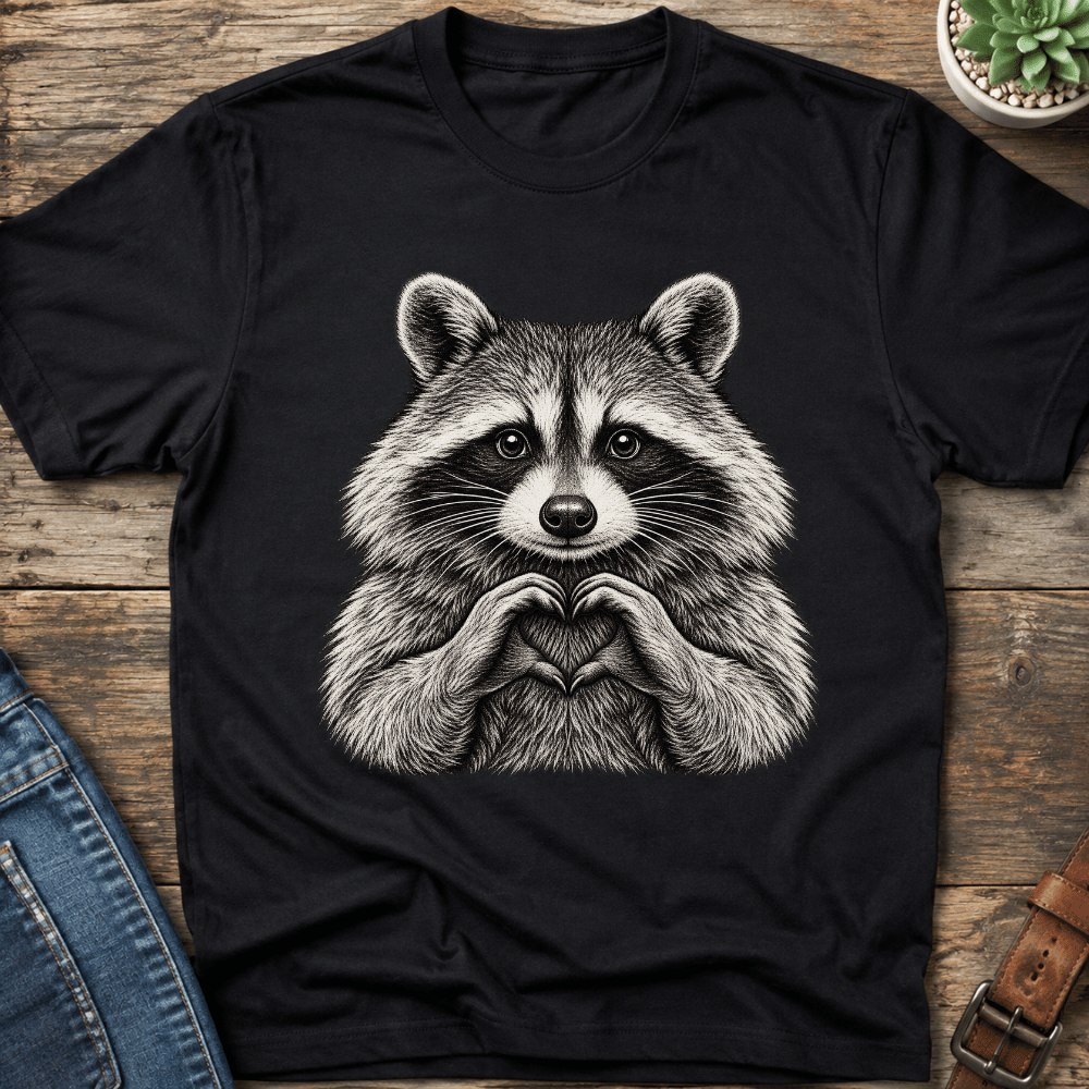 Raccoon Heart Hands T-Shirt