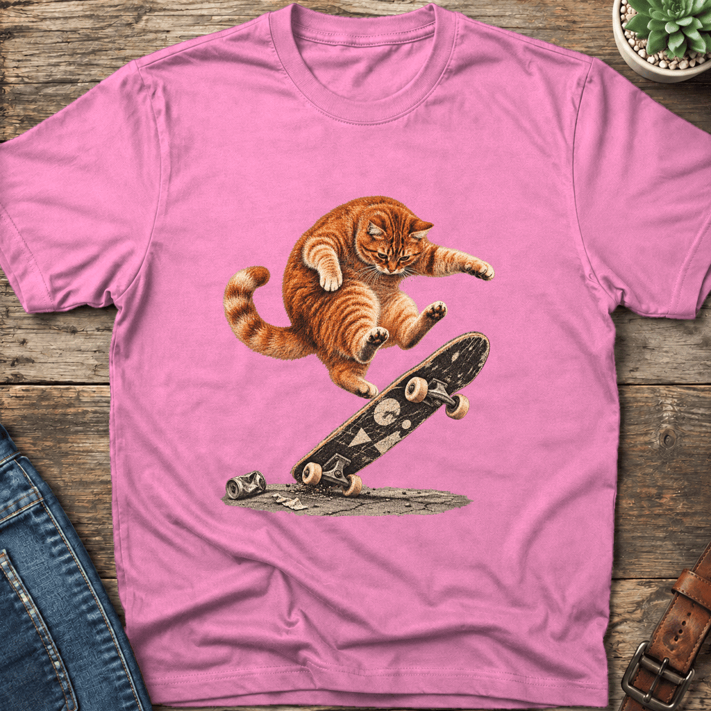 Skateboarding Cat T-Shirt