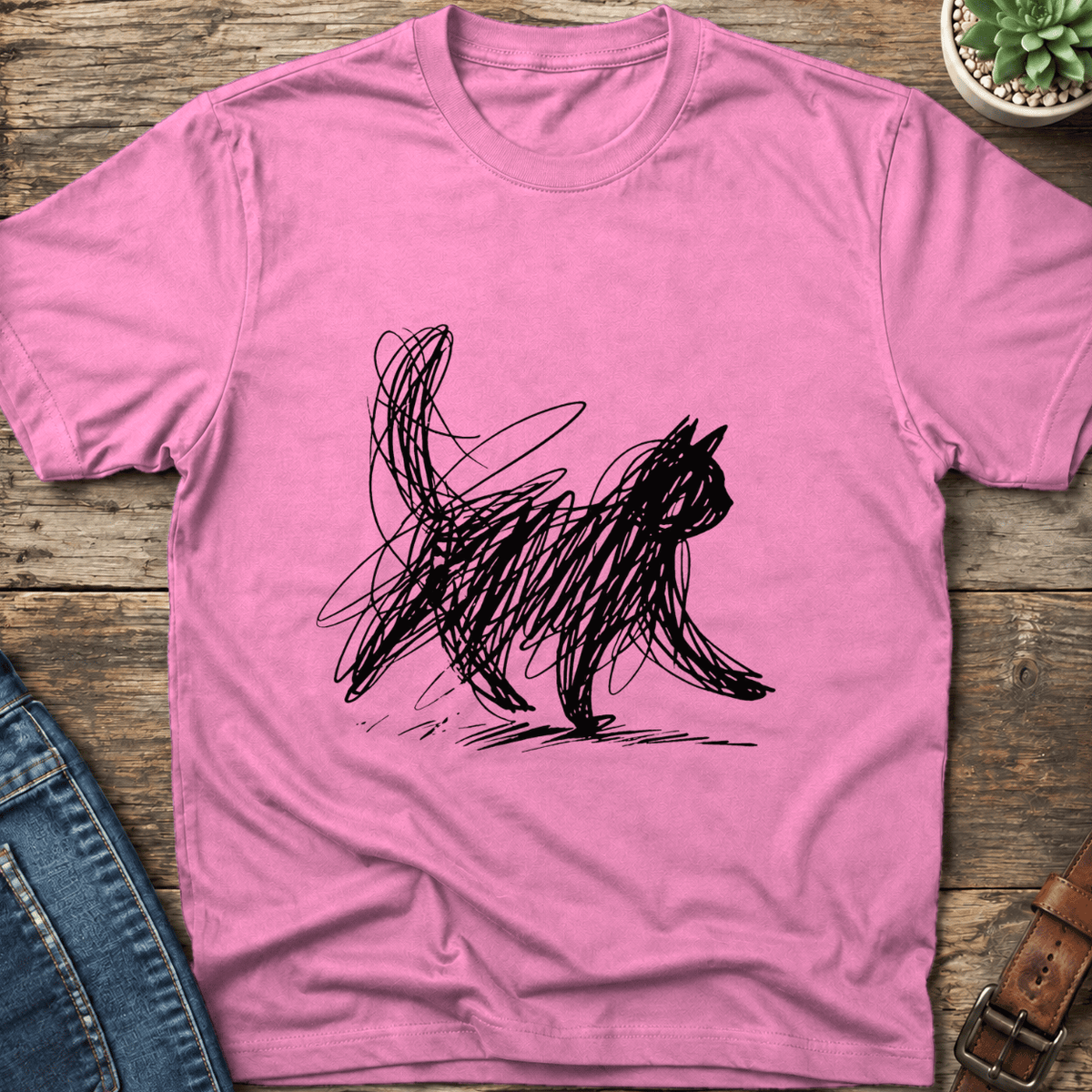 Scribble Cat T-Shirt