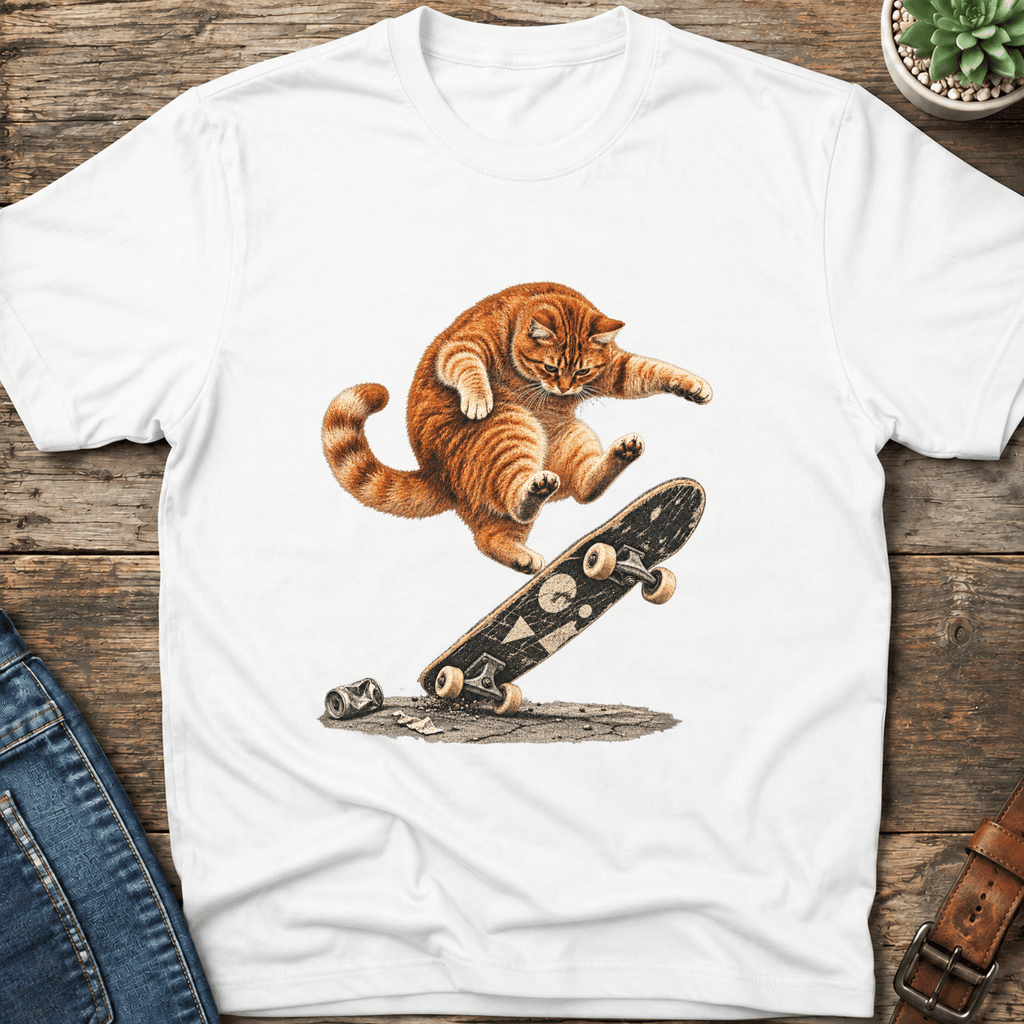 Skateboarding Cat T-Shirt
