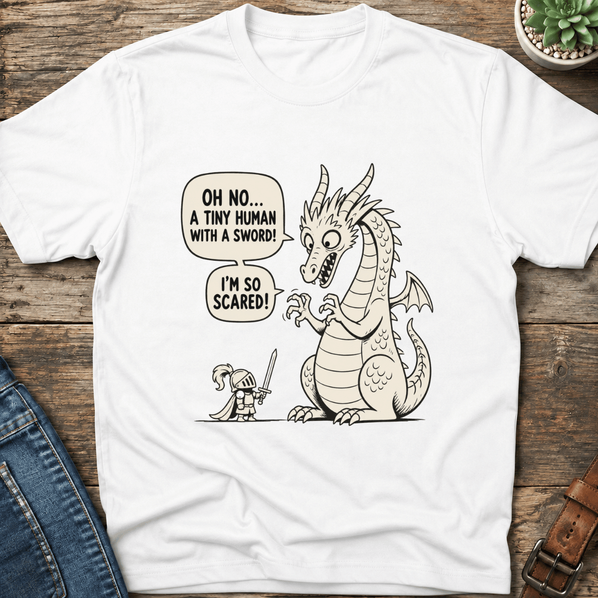 Tiny Human With A Sword T-Shirt