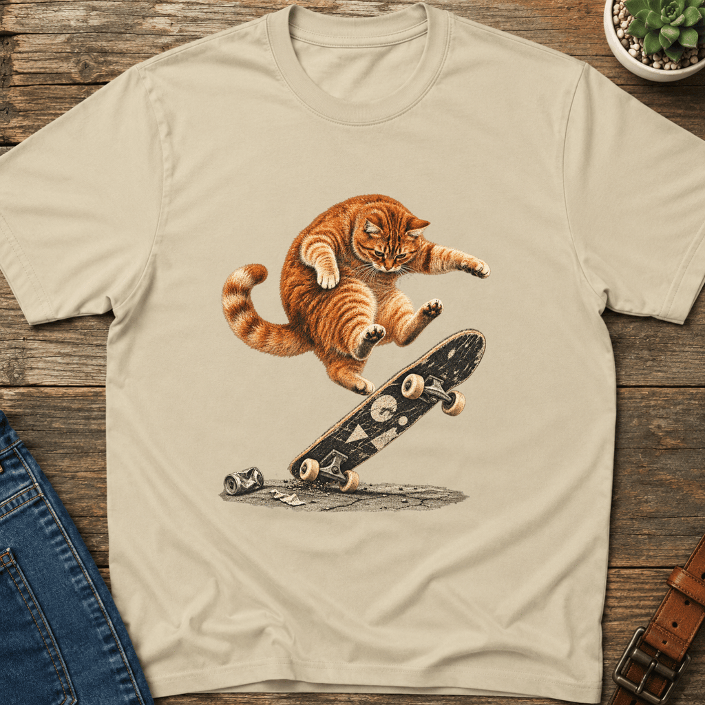 Skateboarding Cat T-Shirt