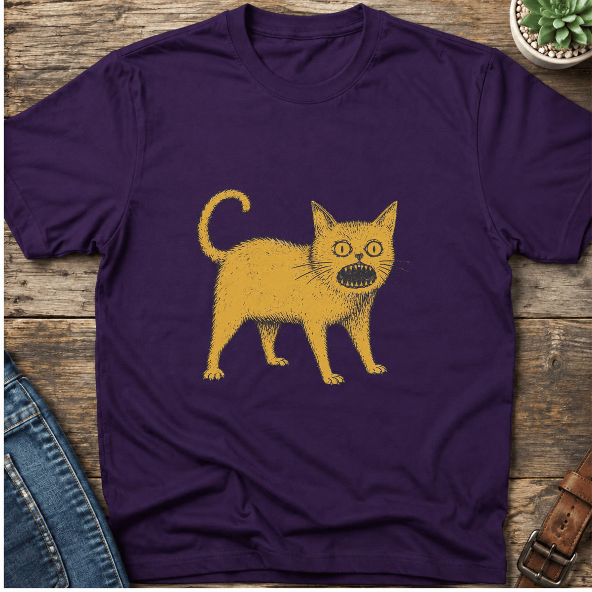 Scruffy Yellow Cat T-Shirt