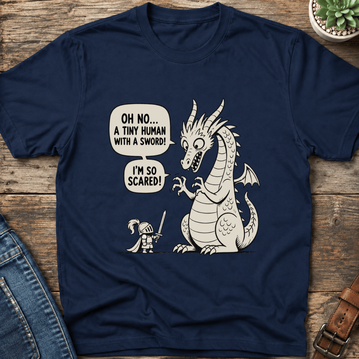 Tiny Human With A Sword T-Shirt